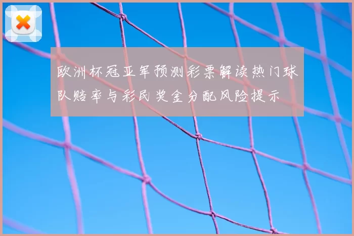 欧洲杯冠亚军预测彩票解读热门球队赔率与彩民奖金分配风险提示
